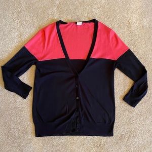 J Crew Colorblock Featherweight Cardigan